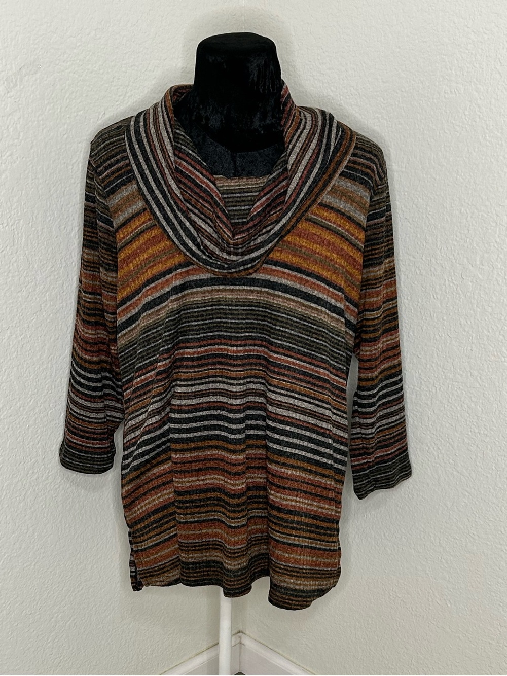 Avenue Striped Cowl Neck Top Plus Size 18/20 NWT